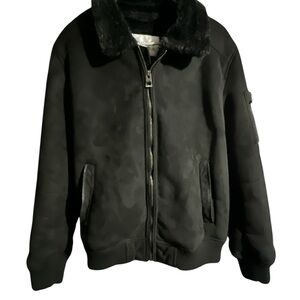 Guess Black Jacket with Fur Collar